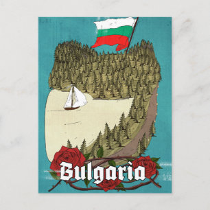 Bulgarije vintage reisposter briefkaart