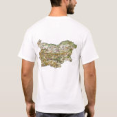 Bulgarije vlag en kaart T-shirt (Achterkant)