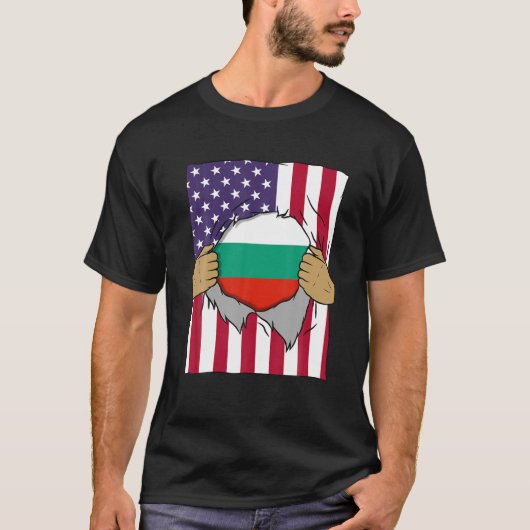 Bulgarije vlag in me thuisprijs Bulgaarse Ameri T-shirt (Voorkant)