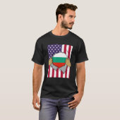Bulgarije vlag in me thuisprijs Bulgaarse Ameri T-shirt (Voorkant volledig)
