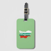 Bulgarije vlag kaart bagagelabel (Voorkant (verticaal))