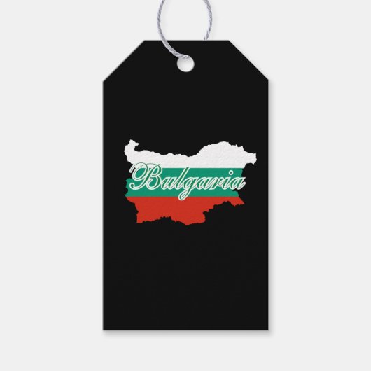Bulgarije vlag kaart cadeaulabel (Voorkant)