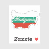 Bulgarije vlag kaart sticker (Vel)