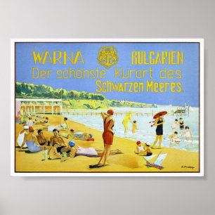 Bulgarije Warna Oude Reisposter Gerestaureerd Poster