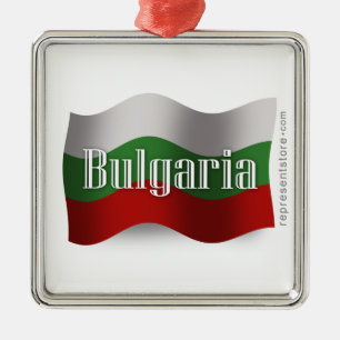 Bulgarije Waving Flag Metalen Ornament