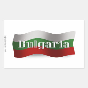 Bulgarije zwaaien vlag rechthoekige sticker
