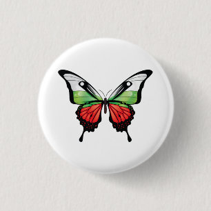Bulgarije Zwaluwstaart Vlinder Vlag Sticker Ronde Button 3,2 Cm