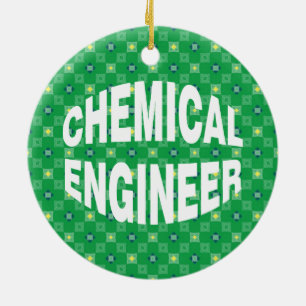 Bulging Chemical Engineer Keramisch Ornament
