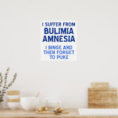Bulimia Amnesia Drôle Poster (Cuisine)