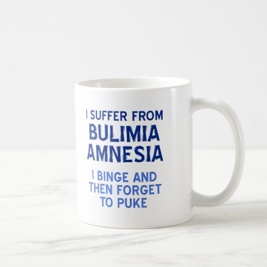 Bulimia Amnesia Funny Mug Koffiemok (Rechts)