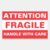 Bulk Attention Fragile Stickers (Handle with Care) (Voorkant)