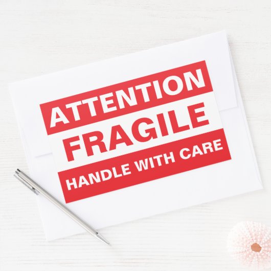 Bulk Attention Fragile Stickers (Handle with Care) (Enveloppe)