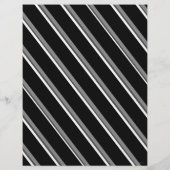 Bulk B&W Diagonal Stripes Scrapbook Pages Flyer (Achterkant)
