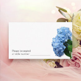 Bulk blauwe bloem bruiloft escort tafel nummer kaa plaatskaartje
