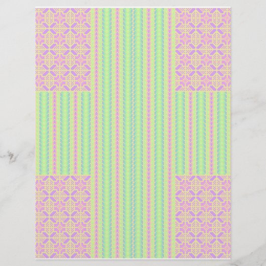 Bulk - Easter Pastel Cross Scrapbook Paper Flyer (Voorkant)
