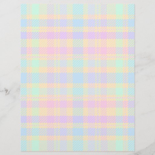 Bulk - Easter Pastel Plaid Scrapbook Paper Flyer (Voorkant)