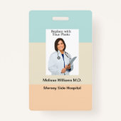 Bulk Medical Staff Basic Photo ID Badge (Achterkant)
