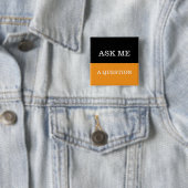 Bulk Stel mij een vraag Zakelijke Lapel Button Pin (In situ)