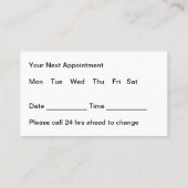 Bulk Veterinaire Afspraak Visitekaartjes Modern (Achterkant)