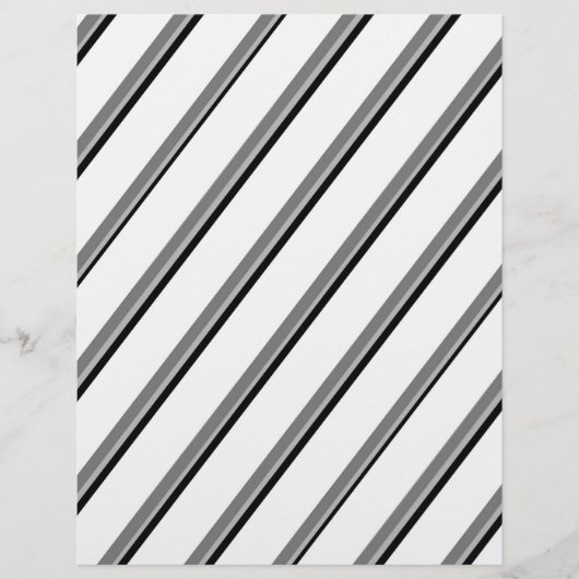 Bulk W&B Diagonal Stripes Scrapbook Pages Flyer (Voorkant)