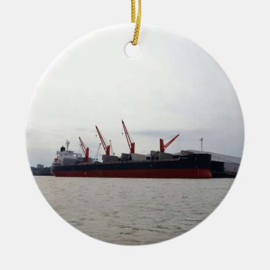 Bulkcarrier Viola Keramisch Ornament (Voorkant)
