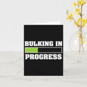 Bulking In Progress Grappig Gewichtheffen Bodybuil Kaart (Gele Bloem)