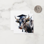 Bull Afstuderen Flat Note Kaart Notitiekaartje (Voorkant / Achterkant in situ)