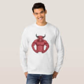 Bull als Bodybuilder extreem T-shirt (Voorkant volledig)