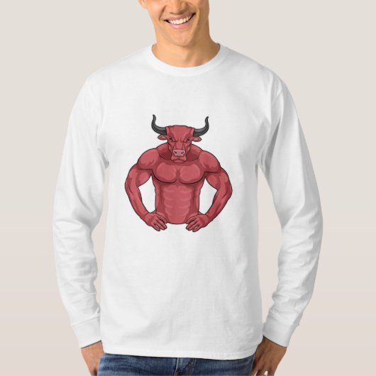 Bull als Bodybuilder extreem T-shirt (Voorkant)