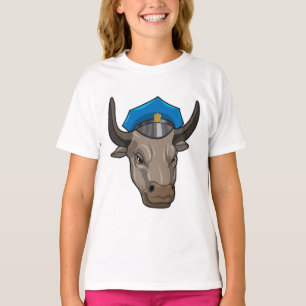Bull als politieagent t-shirt