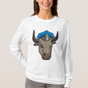 Bull als politieagent t-shirt