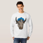 Bull als politieagent t-shirt (Voorkant volledig)