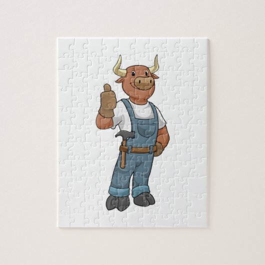 Bull as Handyman with Hammer Legpuzzel (Verticaal)