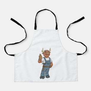 Bull as Handyman with Hammer Schort