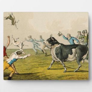 'Bull Baiting', geb. door Thomas McLean, 1820, (pr Fotoplaat