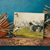 'Bull Baiting', geb. door Thomas McLean, 1820, (pr Fotoplaat (Zijkant)