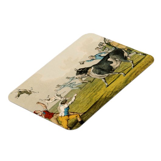 'Bull Baiting', geb. door Thomas McLean, 1820, (pr Magneet (Linkerzijde)