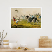 'Bull Baiting', geb. door Thomas McLean, 1820, (pr Poster (Keuken)