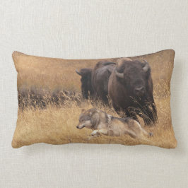 Bull Bison, Vrouw en Wolf Kussen