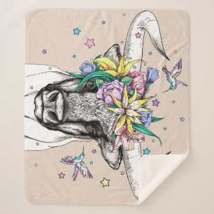 Bull Bloemenkrans  Illustratie Sherpa Deken