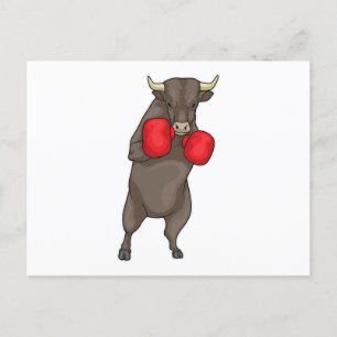 Bull Boxer Boxing-handschoenen Briefkaart