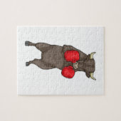 Bull Boxer Boxing-handschoenen Legpuzzel (Horizontaal)