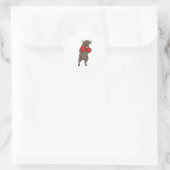 Bull Boxer Boxing-handschoenen Ronde Sticker (Tas)