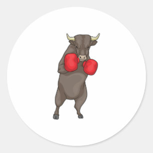 Bull Boxer Boxing-handschoenen Ronde Sticker