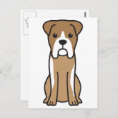 Bull Boxer Dog Cartoon Briefkaart (Voorkant / Achterkant)