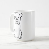 Bull Boxer Dog Cartoon Koffiemok (Voorkant links)