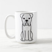 Bull Boxer Dog Cartoon Koffiemok (Links)