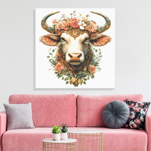 Bull Canvas Art (Insitu (Woonkamer))