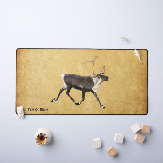 Bull Caribou sur vieux papier (Tableau pour enfants)