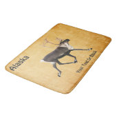 Bull Cariou over oud papier Badmat (Gekanteld)